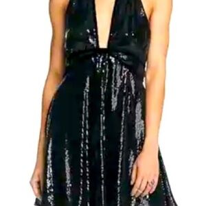 Free People Maroon Purple Sequin Mini Dress